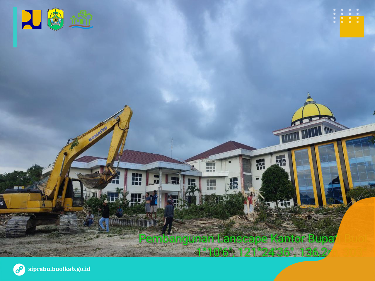 Berita Pelaksanaan awal pekerjaan Pembangunan Landscape Kantor Bupati Buol